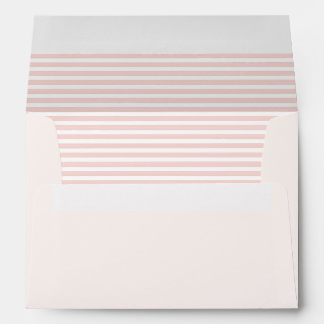Rose White and White Striped Envelope (Back (Bottom))