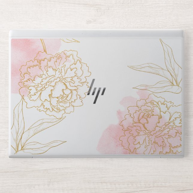 Rose White Gold Gilitter HP Laptop Skin (Front)