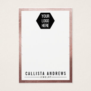 Rose White Logo Multiple Necklace Display Card