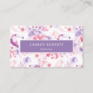 Rose White Luxe Eyelashes Business Card