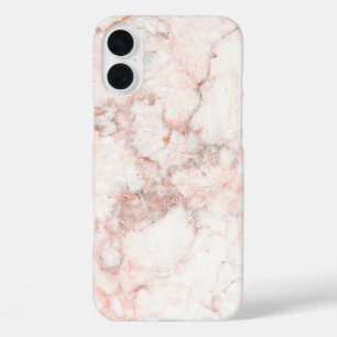 Rose White Marble iPhone 16 Plus Case