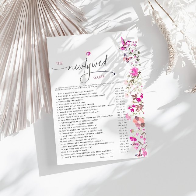 Rose Wildflower Newlywed Bridal Shower Game (Creator Uploaded)