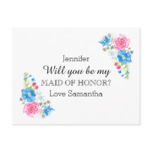 Rose wildflower watercolor | Personalize