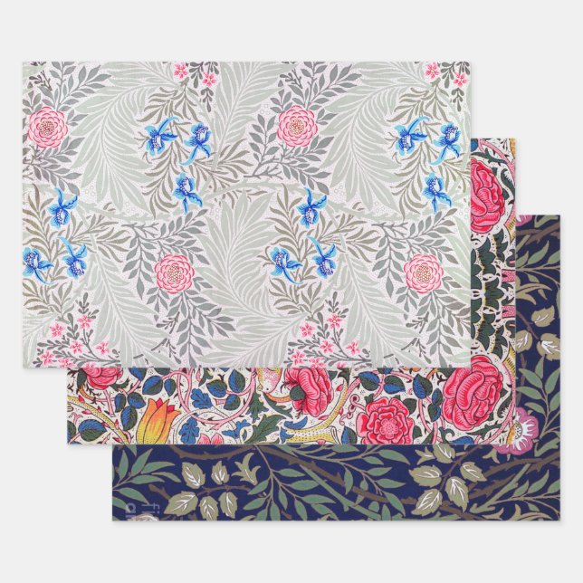 Rose, William Morris Wrapping Paper Sheets (Set)