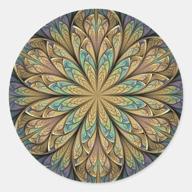 Rose Window Classic Round Sticker (Front)