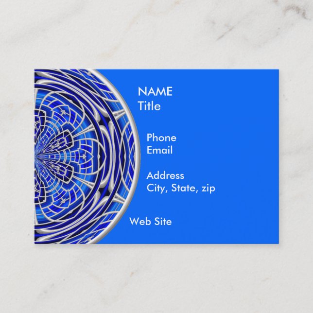 Rose Window Cobalt Business Card (Front)