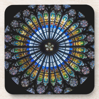 rose window drink coaster