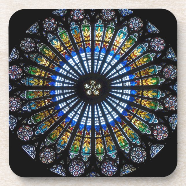 rose window drink coaster (Front)