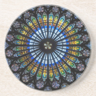rose window drink coaster
