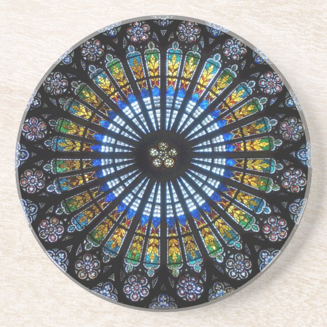 rose window drink coaster (Front)