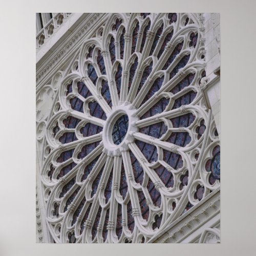 Rose window from the west facade c1270 poster