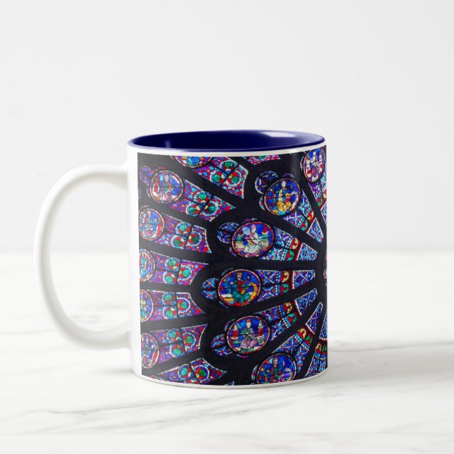 Rose Window Paris Two-Tone Coffee Mug (Left)