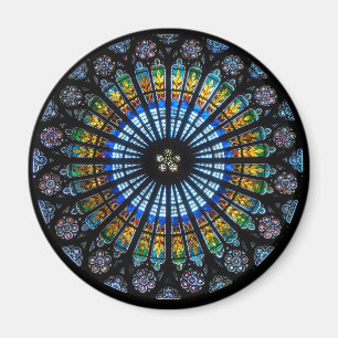 rose window strasbourg cathedral magnet