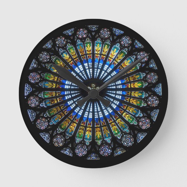 rose window strasbourg cathedral round clock (Front)