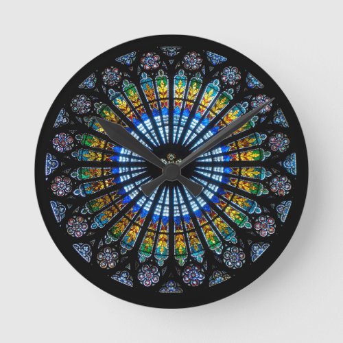 rose window strasbourg cathedral round clock