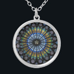 rose window strasbourg cathedral silver plated necklace<br><div class="desc">rose window strasbourg cathedral</div>