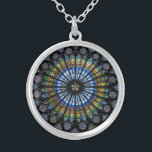 rose window strasbourg cathedral silver plated necklace<br><div class="desc">rose window strasbourg cathedral</div>