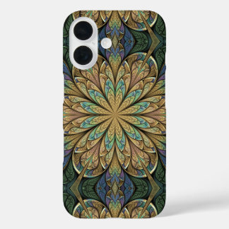 Rose Window Yellow Abstract Stained Glass iPhone 16 Case