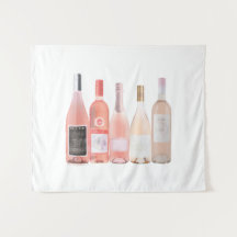 Rose Wine Bottles Tapestry