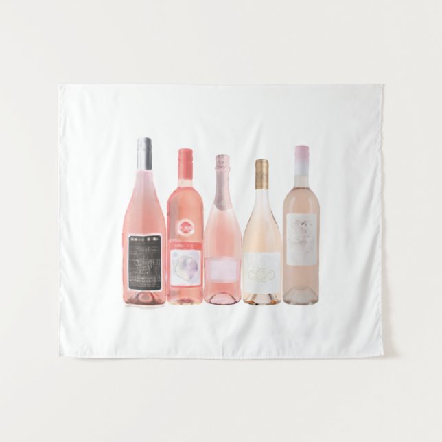 Rose Wine Bottles Tapestry (Front (Horizontal))