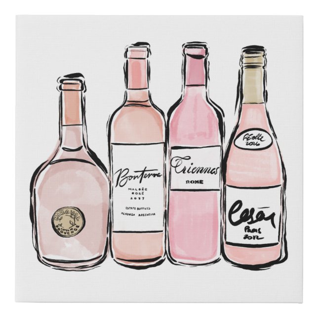 Rose Wine Canvas Print (Front)