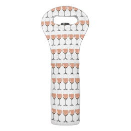 Rose Wine Glass Printed Wine Tote