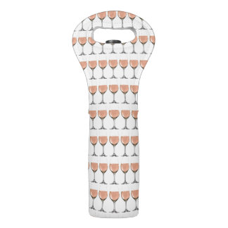 Rose Wine Glass Printed Wine Tote