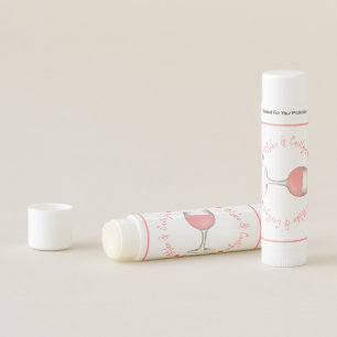 Rosé Wine Glass Winery Wedding Bridal Shower Favor Lip Balm