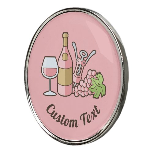 Rose Wine Golf Ball Marker