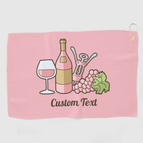 Rose Wine Golf Towel
