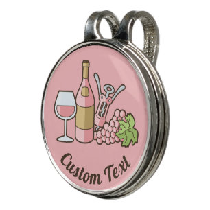 Rose Wine Hat Clip