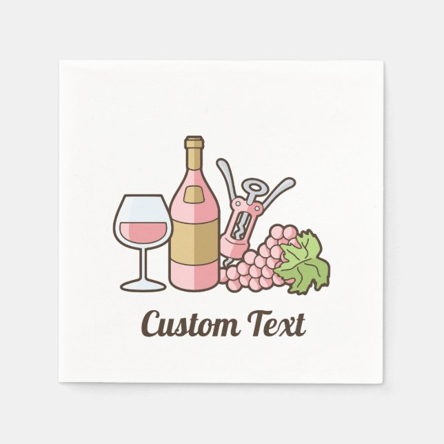 Rose Wine Napkins (Front)