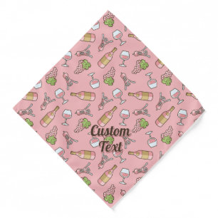 Rose Wine Pattern Bandana