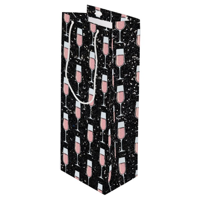 Rose Wine Pattern Gift Bag (Front Angled)