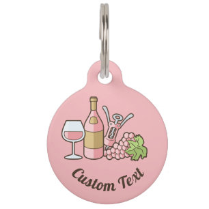 Rose Wine Pet ID Tag