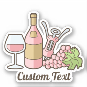 Rose Wine Sticker