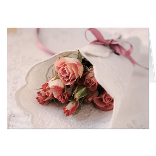 rose with linens cards (Front Horizontal)