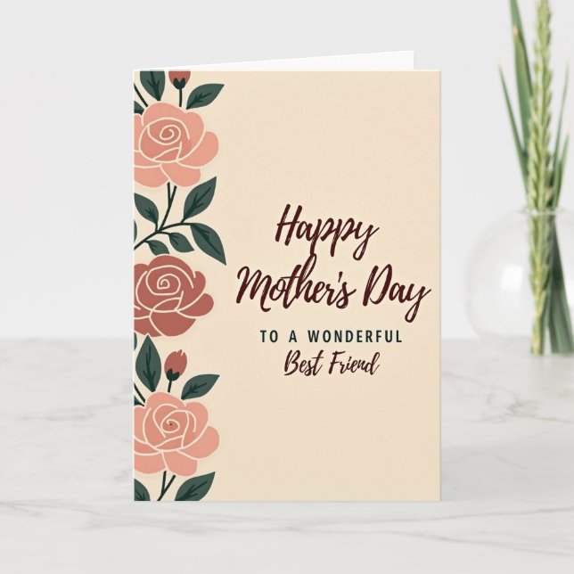 Rose Wonderful Friend Card (Front)
