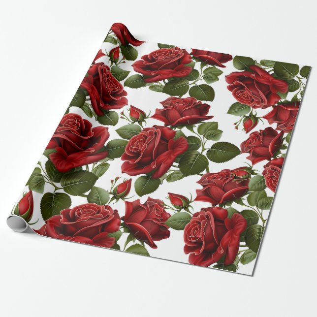 Rose Wrapping Paper (Unrolled)