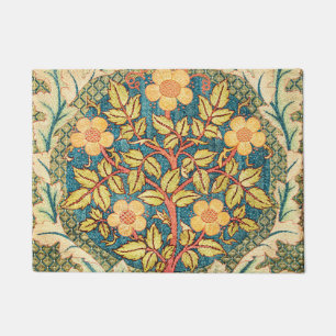 Rose Wreath By William Morris Doormat