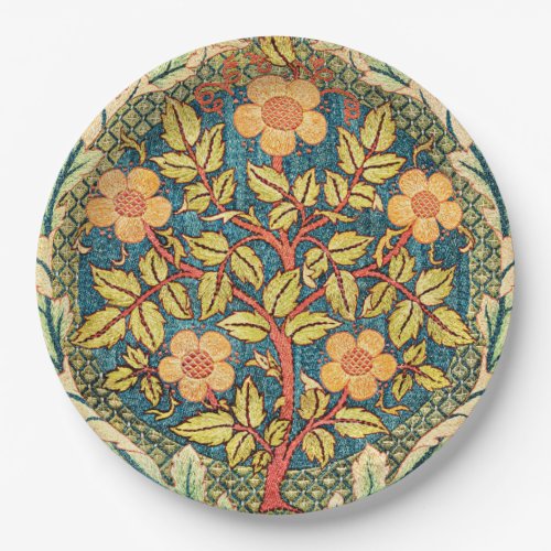 Rose Wreath by William Morris popular design  Paper Plates