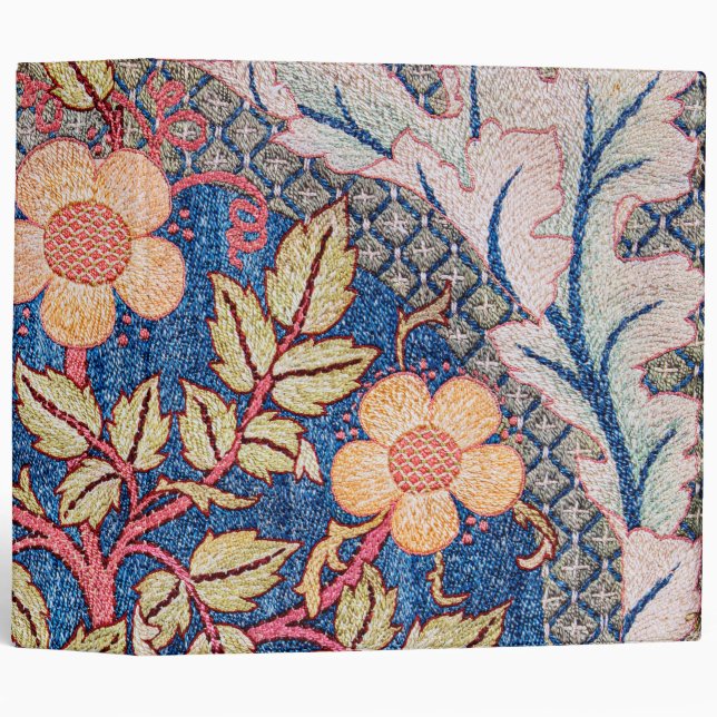 Rose Wreath, William Morris 3 Ring Binder (Front/Spine)