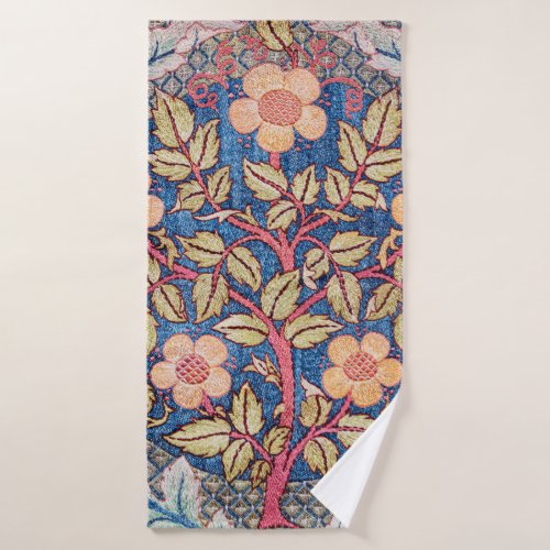 Rose Wreath William Morris Bath Towel