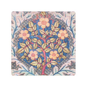 Rose Wreath, William Morris Metal Print