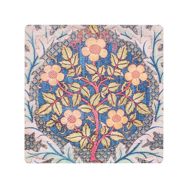 Rose Wreath, William Morris Metal Print (Front)