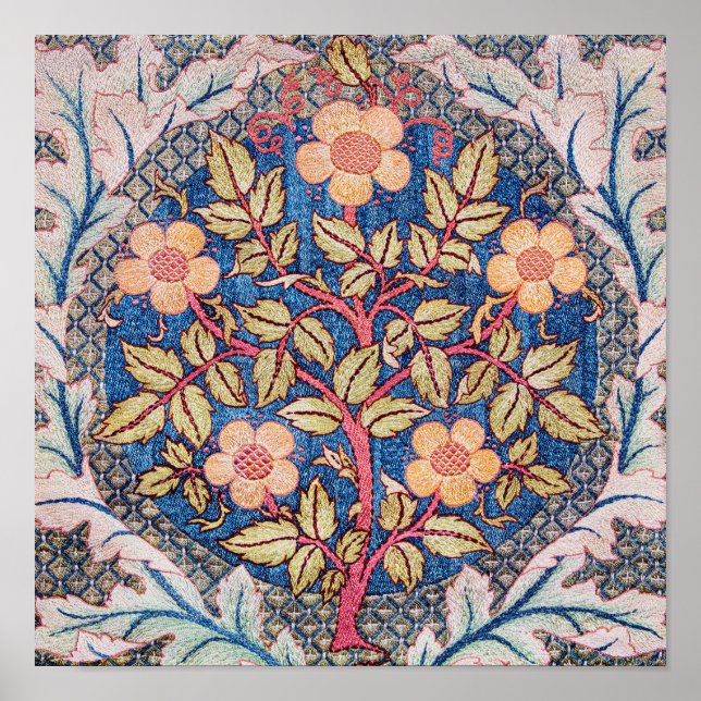Rose Wreath, William Morris Poster (Front)