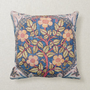 Rose Wreath, William Morris Throw Pillow