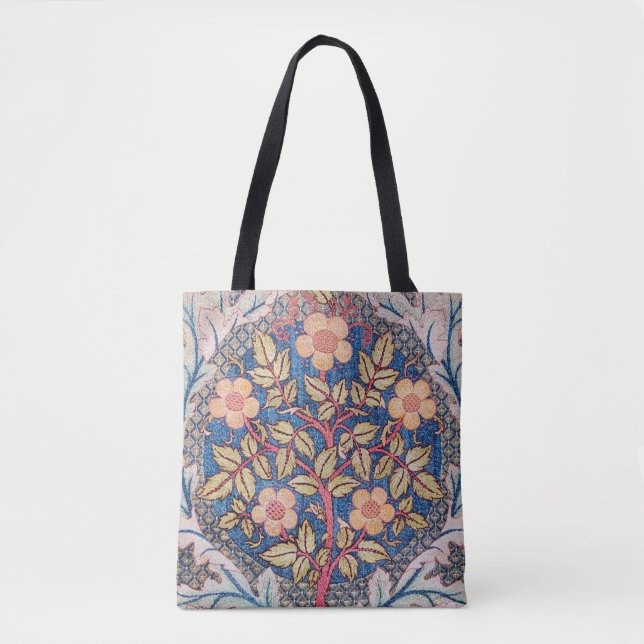 Rose Wreath, William Morris Tote Bag (Front)