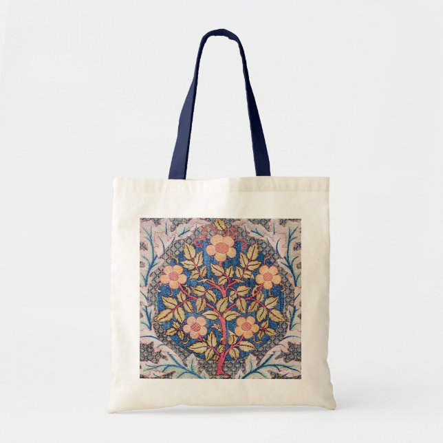Rose Wreath, William Morris Tote Bag (Front)
