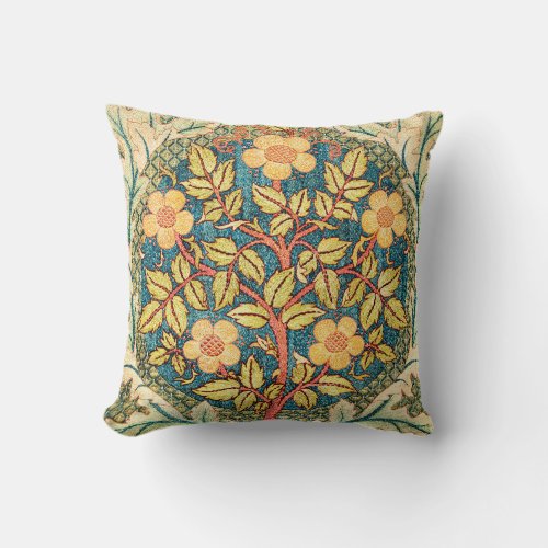 Rose Wreath William Morris Vintage Art Cushion